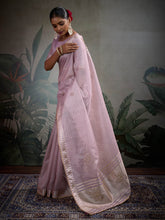 Woven Border Linen Saree